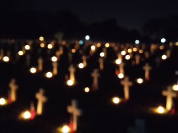 Defocused lights at night