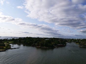 Scenic view of river against sky