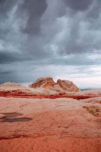 Scenic view of desert against sky
