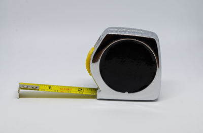 Close-up of object over white background