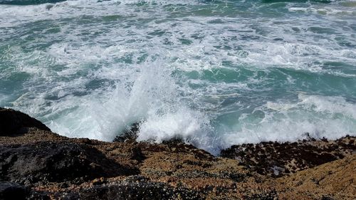 Scenic view of sea waves