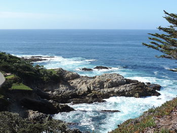 Scenic view of seascape against sky