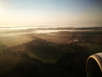 Aerial view of landscape against sky