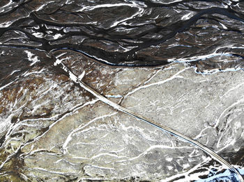 Drone photography of glacier rivers in iceland.