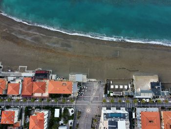 Aerial view of the city waterfront