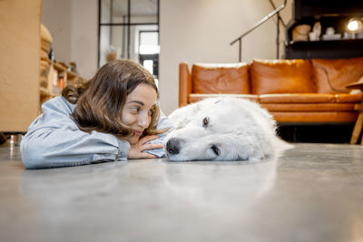 Portrait of cute boy at home