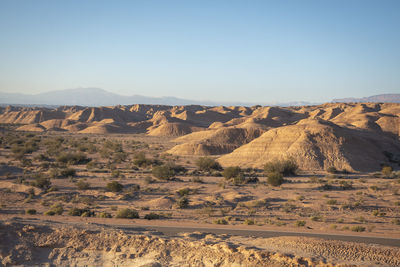 Scenic view of landscape against clear sky