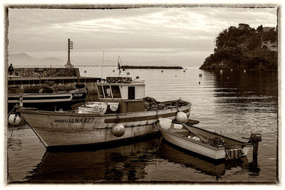 Boats in harbor