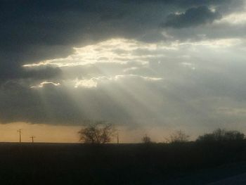 Scenic view of landscape against cloudy sky