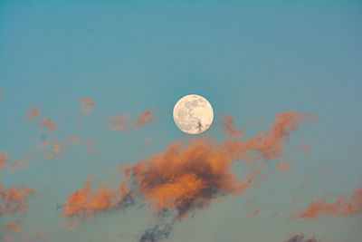 Low angle view of moon in sky