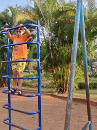 Full length of man in playground