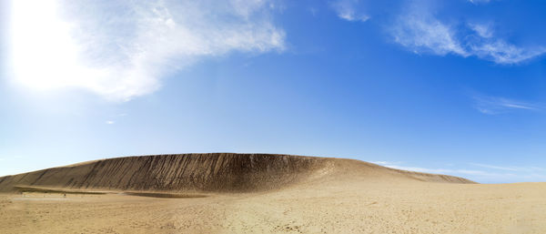 Scenic view of desert against sky