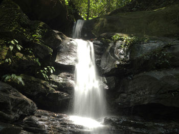 Scenic view of waterfall