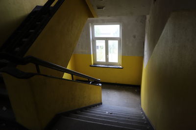 Empty corridor of building