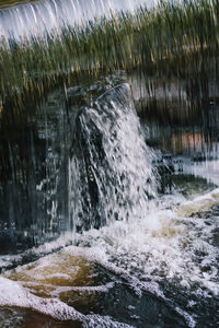 Water splashing in sea