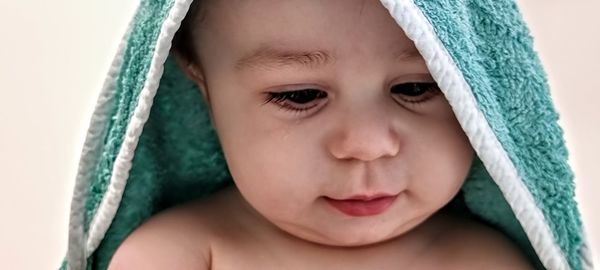 Close-up portrait of cute baby