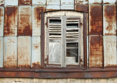 Window of abandoned house