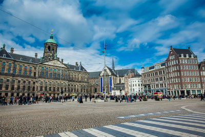 Group of people in city street