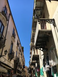 Low angle view of residential buildings against sky