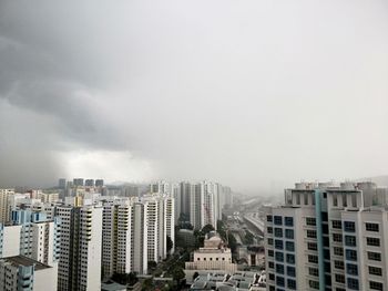 Buildings in city against sky