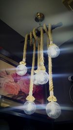 Close up of electric lamp