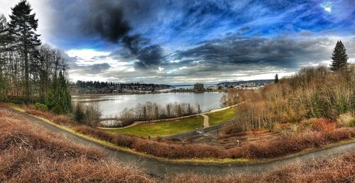 Scenic view of landscape against sky