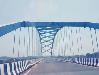 View of suspension bridge against sky