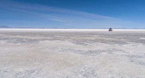 Scenic view of desert against sky