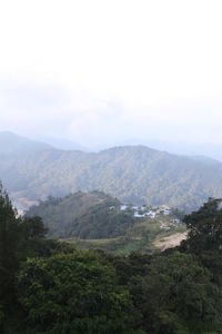 High angle view of landscape against sky