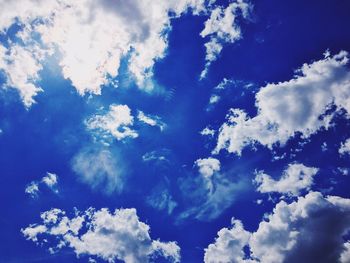 Low angle view of clouds in sky