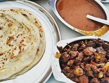 Close-up of served food