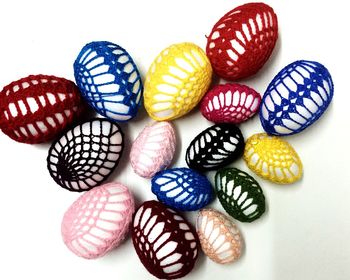 Close-up of object over white background