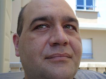 Close-up of thoughtful man looking away