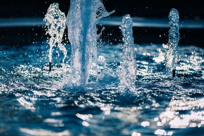 Close-up of splashing water in fountain