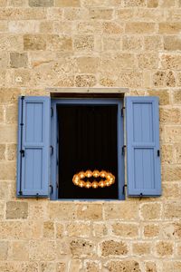 Window on wall of building