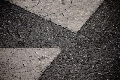 High angle view of road