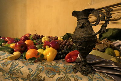 Close-up of fruits on table