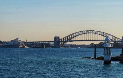 View of bridge over sea
