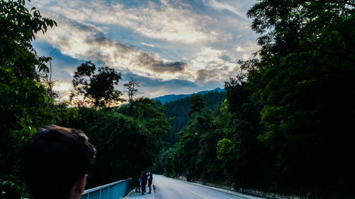 Road passing through mountain