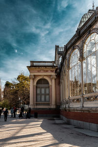 Exterior of historic building against sky in city