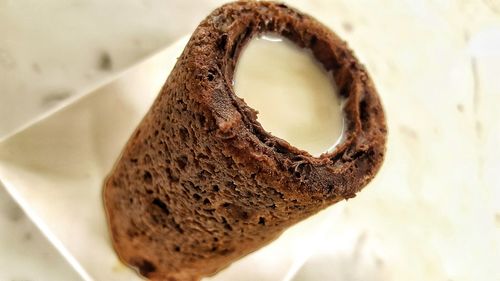 Close-up of bread in plate