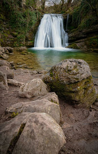 River flowing through rocks