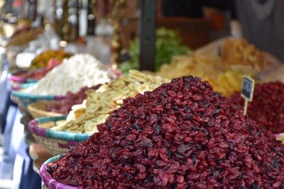 Close-up of fruits for sale in market