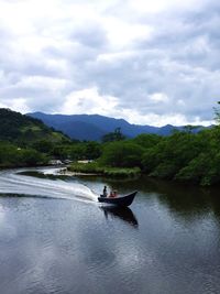 Scenic view of river against sky