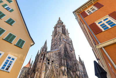 Low angle view of buildings against sky