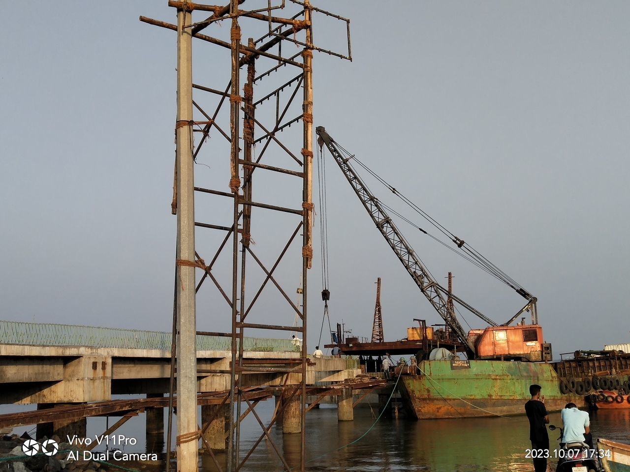 water, architecture, sky, built structure, industry, vehicle, nature, construction equipment, transportation, transport, crane - construction machinery, machinery, pier, nautical vessel, mast, outdoors, business, bridge, no people, clear sky, day, business finance and industry