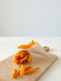 Close-up of food on table