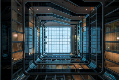 Directly below shot of modern building