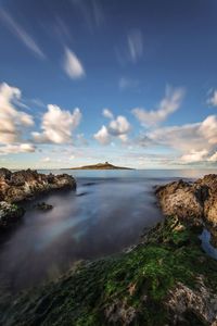 Rock formations in sea