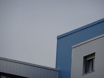 Low angle view of building against clear sky